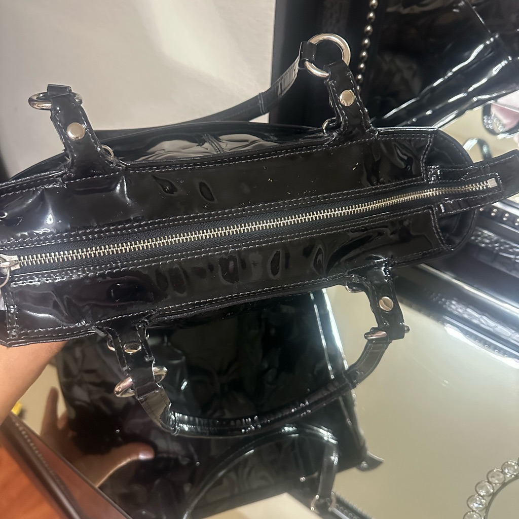Black Patent Leather Women's Bag